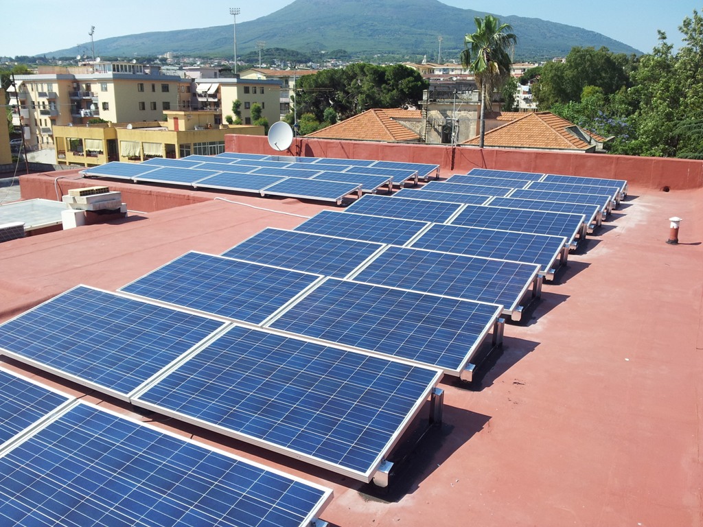 Fotovoltaico su tetto piano